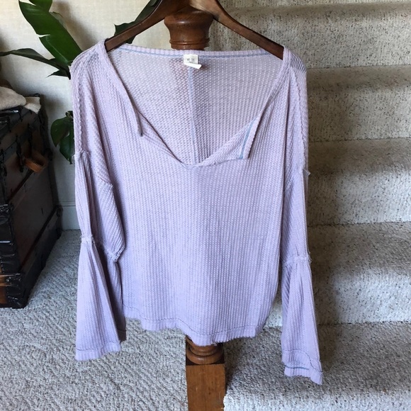 Free People Flowy Dahlia Top Lavender - Picture 2 of 14